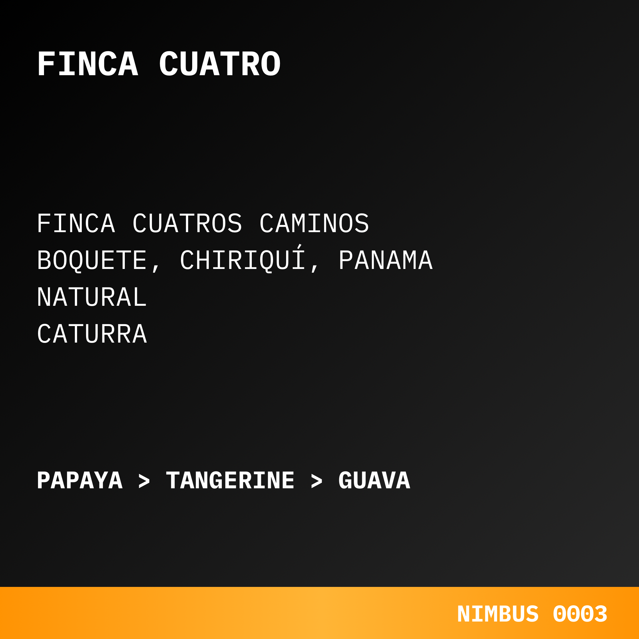 FINCA CUATRO | PANAMA |  CATURRA